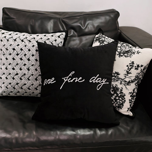 经典黑白高级感配色刺绣工艺