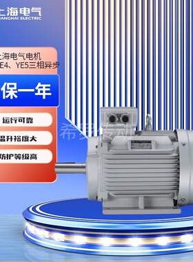上海电机YE3 YE4 YE5三相异步电动机交流电机一级能效380V 新国标