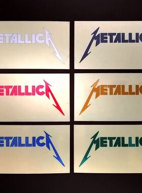 Metallica金属乐队电吉他摇滚反光贴乐器行李旅行箱维修护理保养