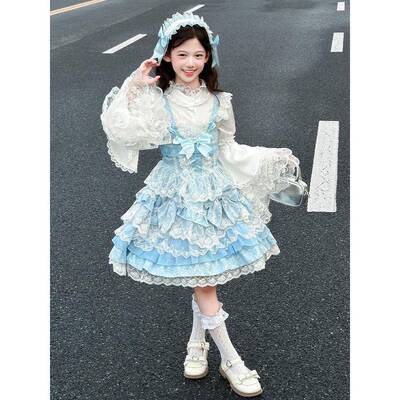 洛丽塔连衣裙日常轻lo公主裙女童少女春秋季甜美洋气时髦学生裙子