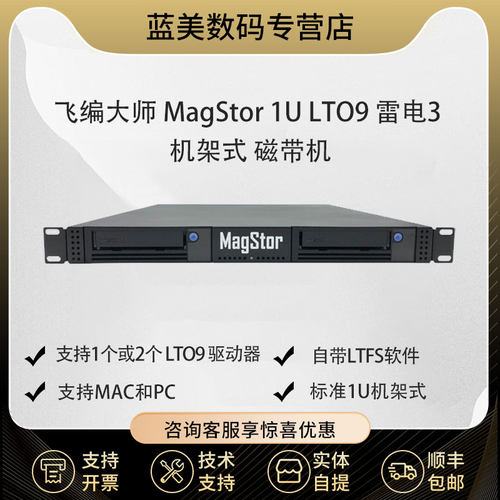 飞编大师LTO9雷电口磁带机