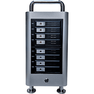 Landers WZ-BH08--银色塔式8盘位塔式雷电3静音磁盘阵列(内外部全12G链路)雷电3硬盘阵列柜
