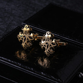 衬衫 扣男士 猎尚复古金花纹袖 口扣正装 法式 扣袖 扣法式 袖 西服衬衫