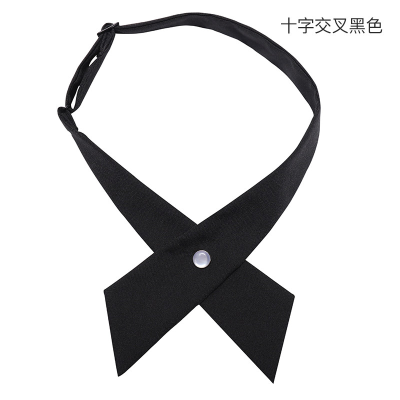 学生jk十字交叉黑色领结制服领结领花韩版男女式女生衬衫蝴蝶结