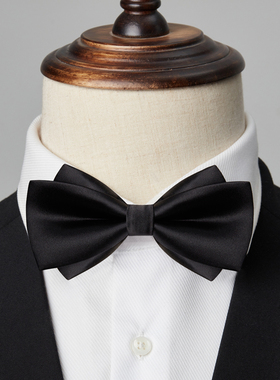 男士领结伴郎新郎酒红大红黑色藏蓝色领结正装 婚礼英伦韩版蝴蝶