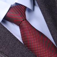 Wine red rose, mulberry silk, real silk tie, men's formal wear, business groom, wedding, professional wine red zipper tie thumbnail 8
