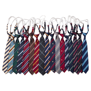 jk小领带女学院风格子懒人日系制服衬衫领结男女学生ins潮免打短