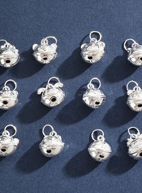 S999纯银十二生肖手链项链吊坠男女鼠牛虎兔龙蛇红绳DIY编织配件l