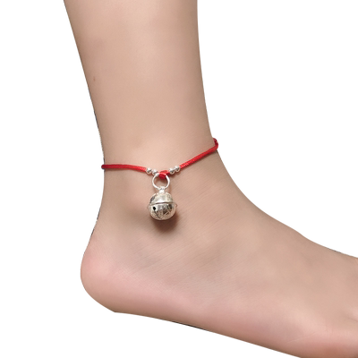 999纯银情侣响铃铛宝宝儿童脚链