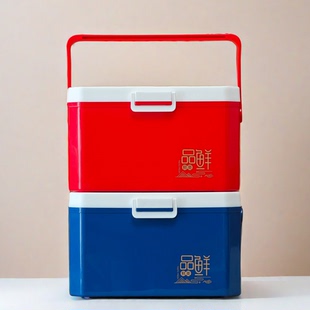 品鲜即食海参冷冻保温桶海参海鲜保温箱包装盒礼品盒3斤5斤红色