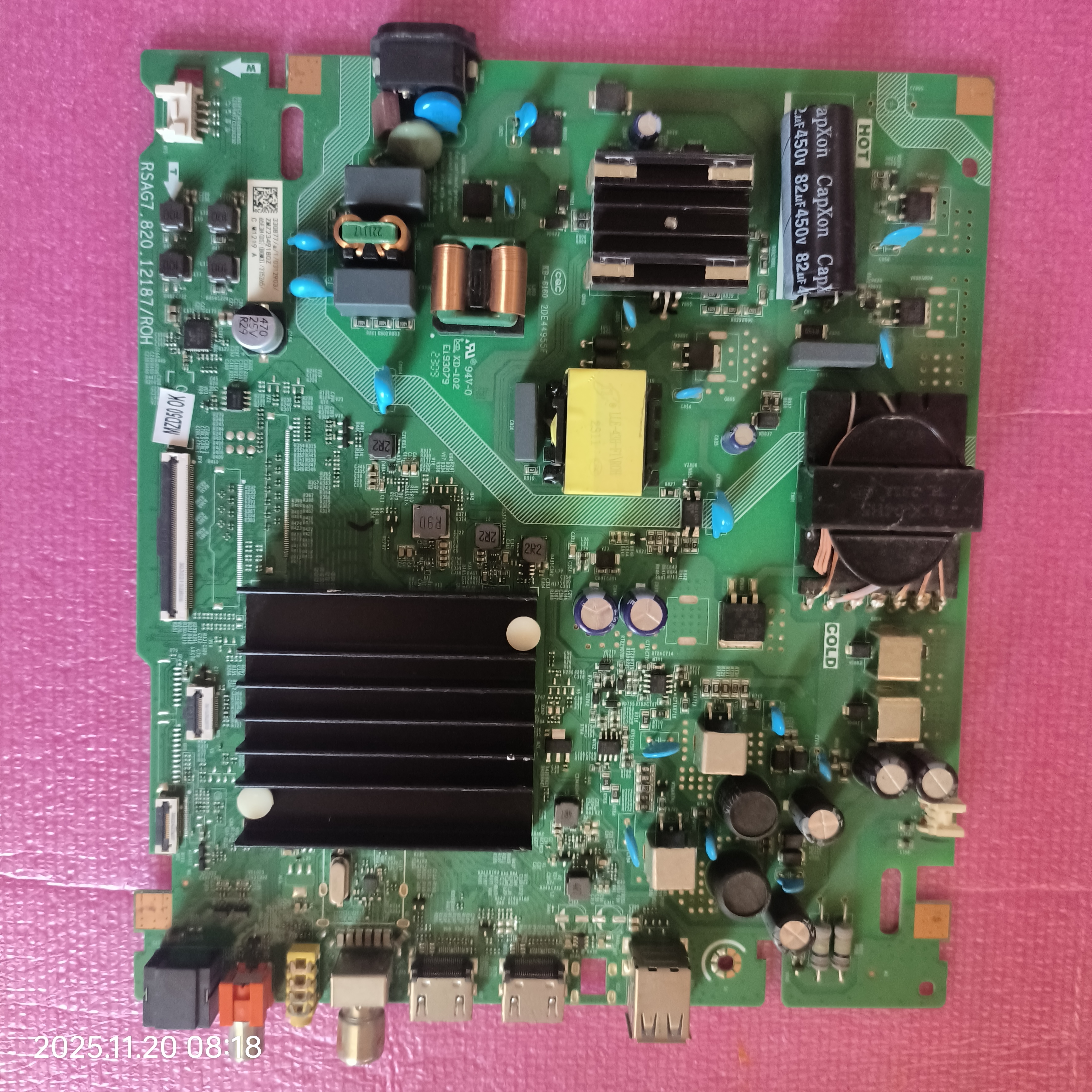 海信5D3H J65H 65V1K-R主板RSAG7.820.12187屏HD650HIU41