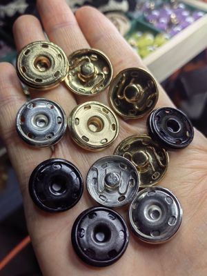 金属铜暗扣扣子高档隐形毛呢大衣上衣圆形按扣子母扣大号防走纽扣
