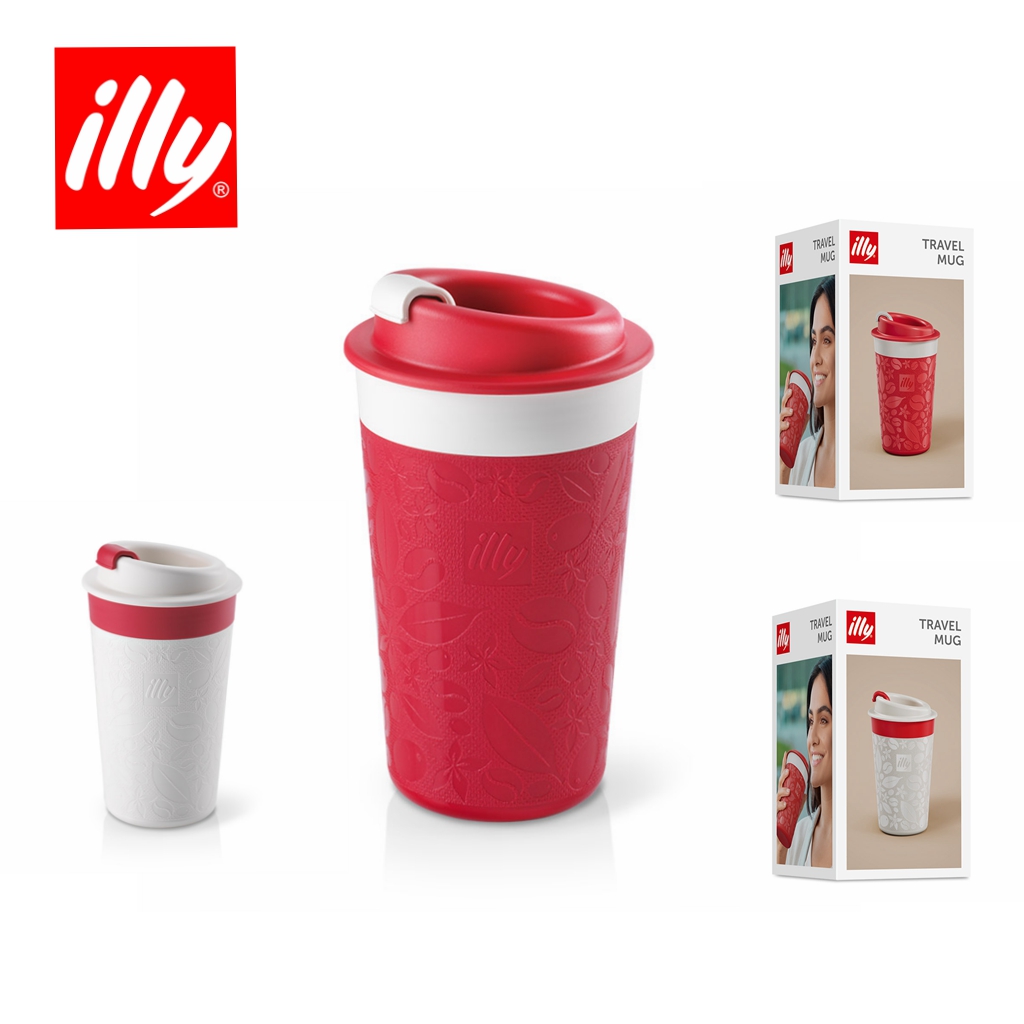 圣诞节限定杯illy咖啡随行杯马克杯咖啡杯双层仿烫环保材质随手杯