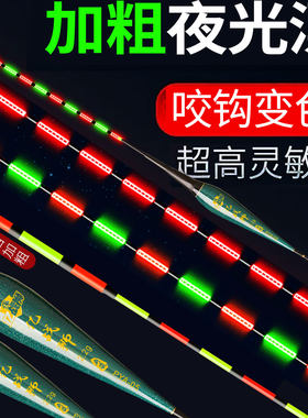 亿战狮日夜两用咬钩变色电子漂