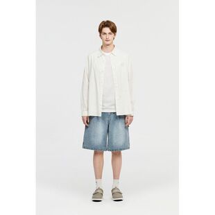 牛仔裤 松紧腰可调抽绳工装 NORDISK26春男女牛仔短裤 韩国代购