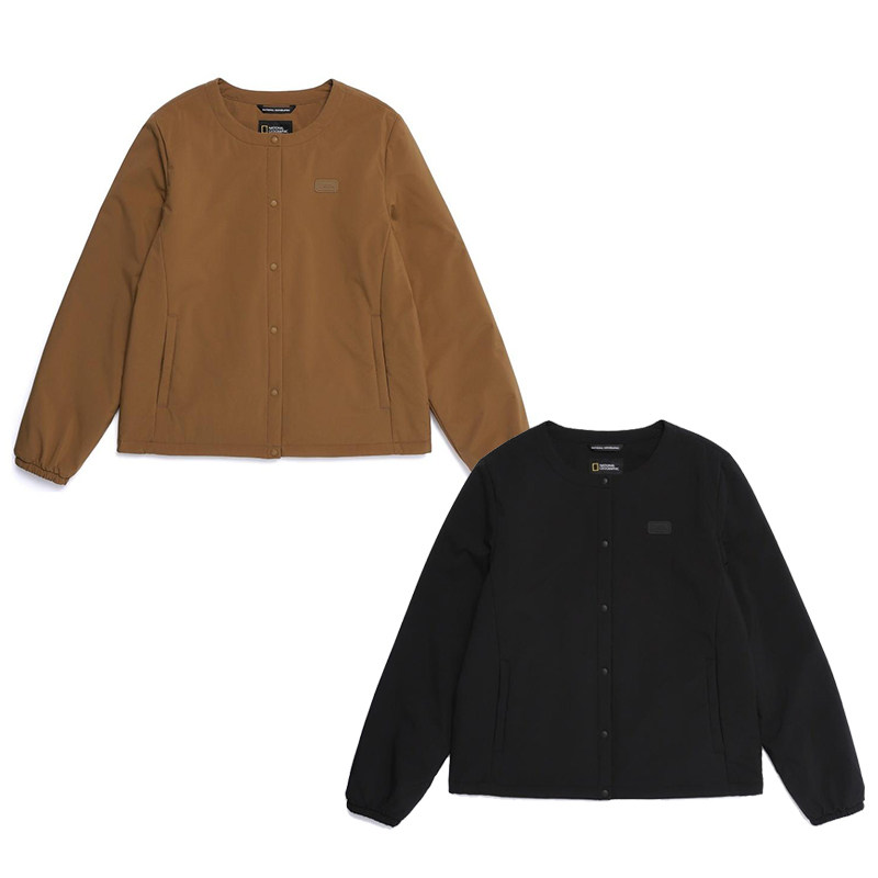 NATIONAL国家地理韩国代购26春女士运动休闲经典徽章薄款换季棉衣