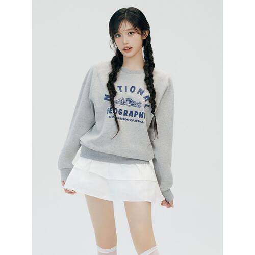 韩国代购2026春季刺绣宽松卫衣