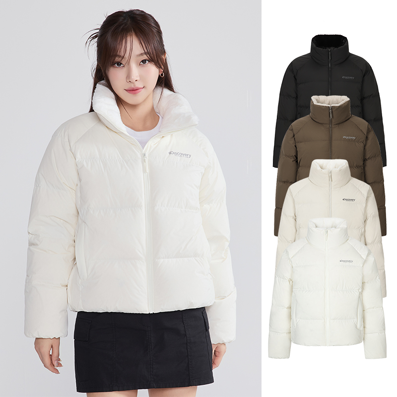 DISCOVERY韩国代购羽25冬女士户外休闲轻量保暖鸭绒立领羽绒服