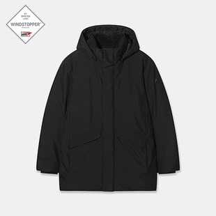 韩国代购26冬NEPA男GTX日常防风透湿狐狸毛领连帽保暖中款羽绒服