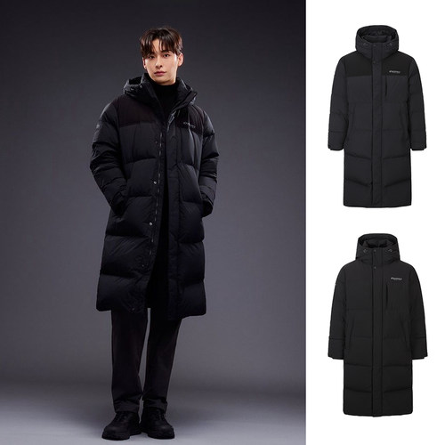 DISCOVERY韩国代购25冬男士户外防风防水轻量保暖长款鸭绒羽绒服