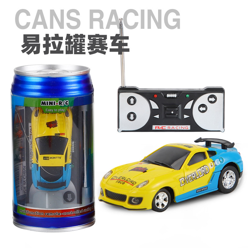 초소형 콜라 캔 소형 원격 제어 자동차 경주 고속 미니 드리프트 자동차 스포츠카 어린이 장난감 충전 가능
