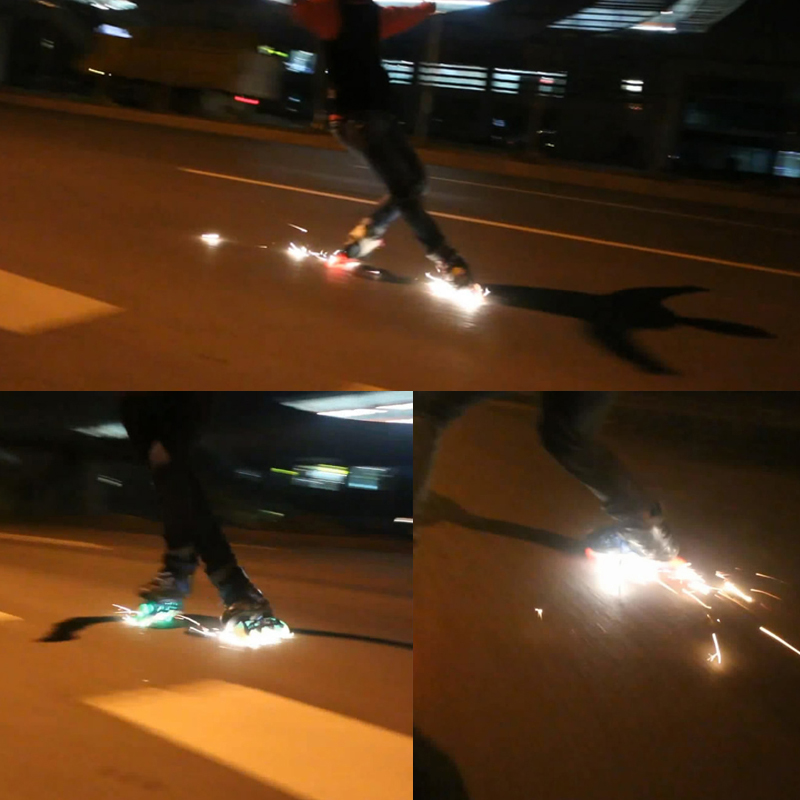 清仓滑轮火石轮轮滑鞋闪光轮子溜旱冰鞋夜光轮发光轮72/76/80mm
