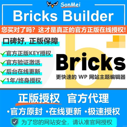 Bricks Theme BricksBuilder WordPress主题正版Key授权在线更新