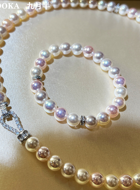 原创澳白akoya珍珠项链锁骨链