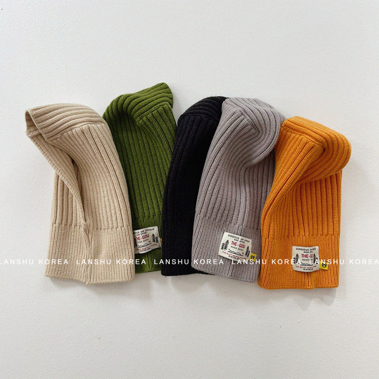 【Gou】懒鼠韩国童装25冬款男童女童纯色坑条贴布亲子护耳套头帽,童装/婴儿装/亲子装,帽子,淘宝优惠券,粉丝福利购,淘宝优惠卷