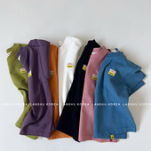 现货 T恤 26春夏中大童B入万能搭纯色亲子短袖 Gou 懒鼠韩国童装