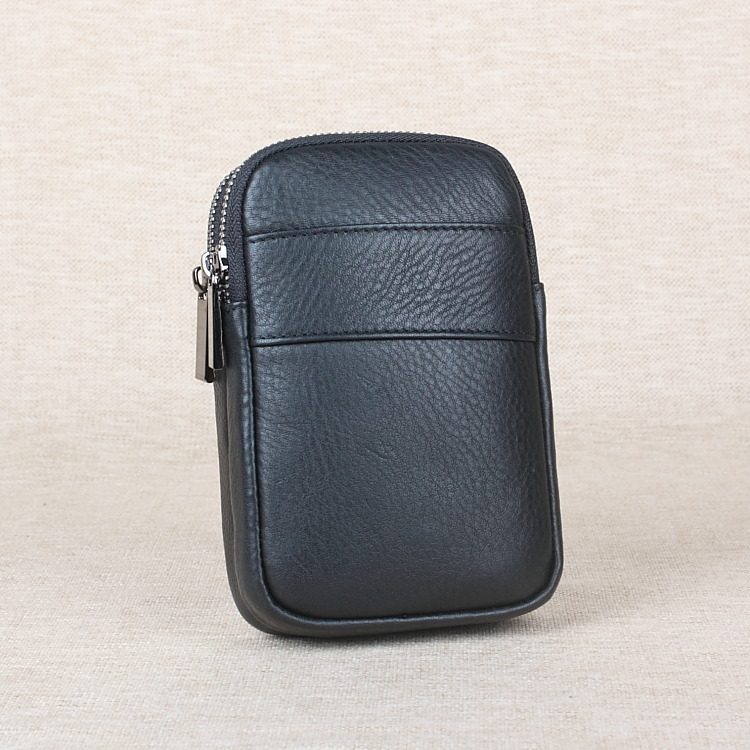 真皮腰包2026新款时尚男士多功能纯牛皮穿皮带手机包工地干活挂包