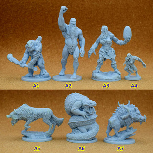 血色狂怒黑金盒 桌游模型  山丘女巨人 巨魔预言师 野猪 狼