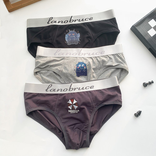 探路猫3条纯棉三角内裤独立包装