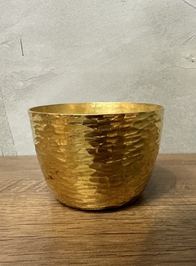 天程铜艺 手工锻打黄铜把玩铜杯送礼新春乔迁新婚礼物摆件