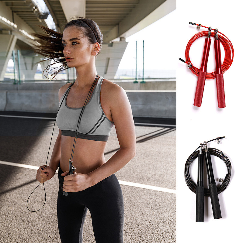 专业钢丝跳绳健身减肥运动女性训练燃脂成人学生中考专用跳绳男女