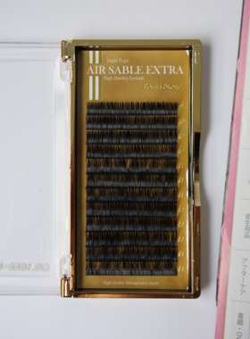 foula接假睫毛扁毛美睫AIR SABLE EXTRA黑色单根黑貂毛柔软自然