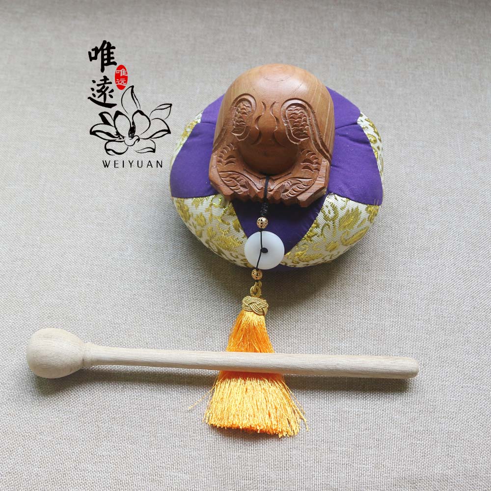 高音小木鱼随身2寸手工雕刻家居佛堂供奉传统静心修学专业法器