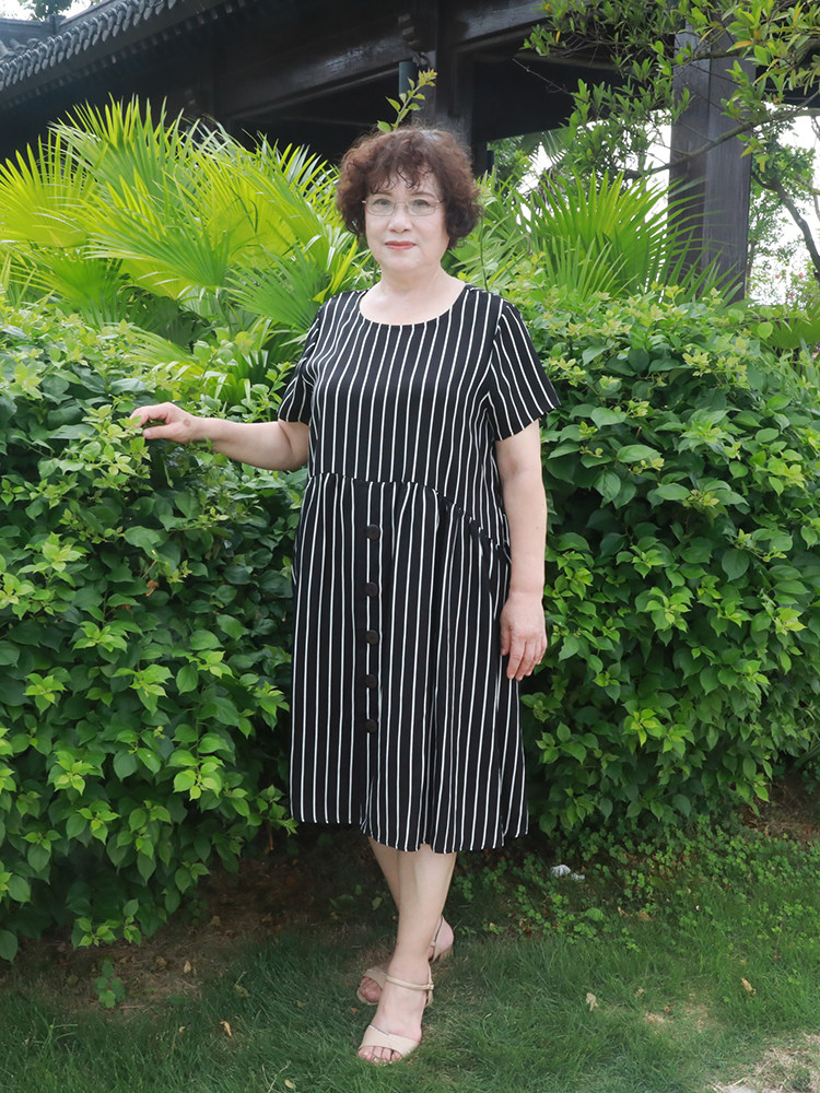 t恤连衣裙天丝棉过膝中长款夏季