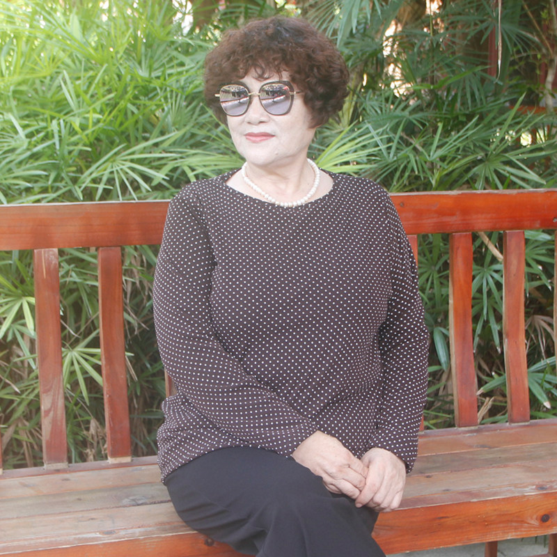 冬季加绒加厚加大码胖妈妈打底衫