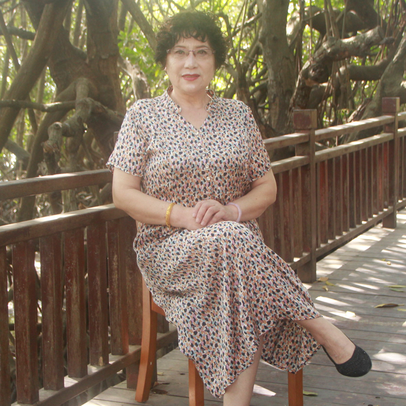 厂家直销夏季真丝连衣裙加肥大码胖妈妈款宽松中长款显瘦遮肚裙子