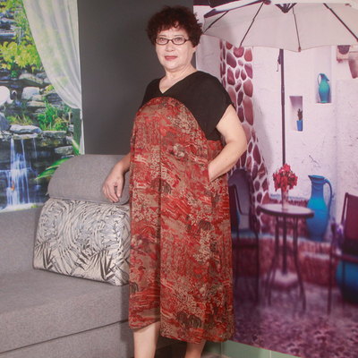 夏季真丝过膝连衣裙加肥大码胖