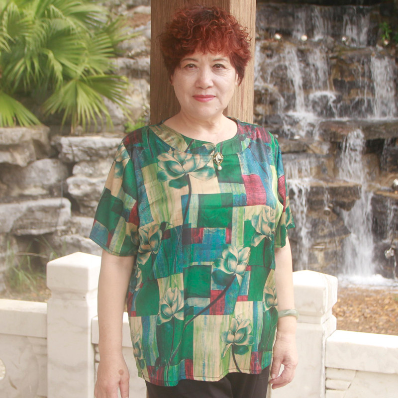 真丝香云纱加肥大码胖妈妈装婆婆