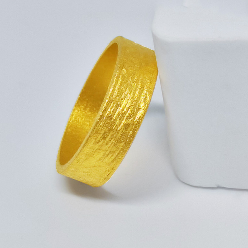 和源戒指古法实心简约指环足金