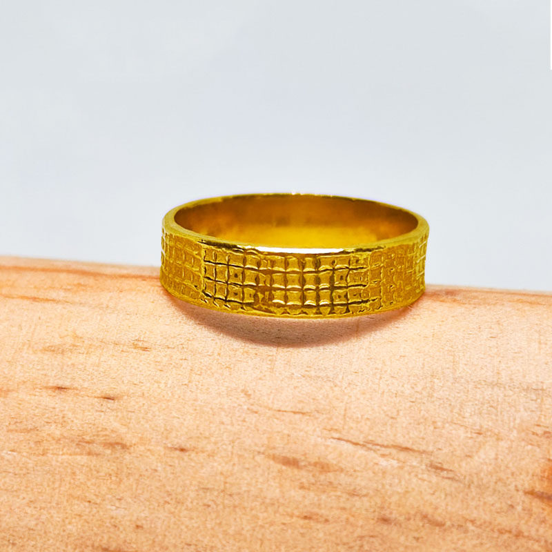 和源亮面戒指足金999情侣戒创意