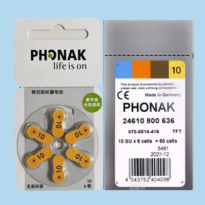 瑞士PHONAK峰力电池+10