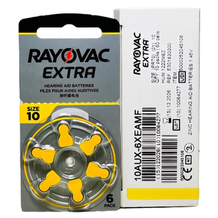 雷特威电池10原装 进口rayovac助听器电池a10纽扣电池耳机电子PR70