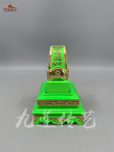 木雕人物神像七爷八爷印面黑白无常樟木锦雕2寸*3寸九莲木雕定制