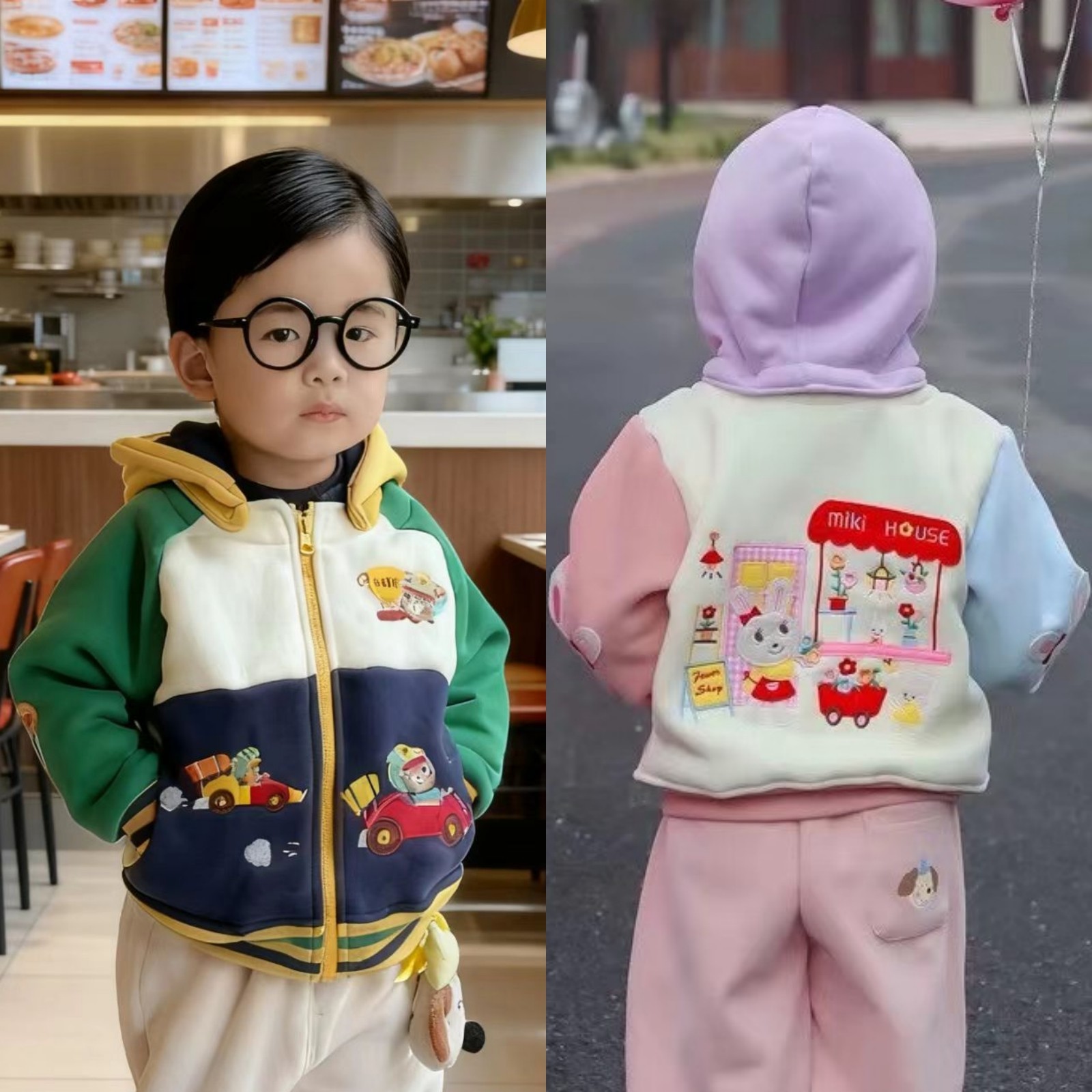 男童加绒外套秋冬款日系小熊兔子女童加绒外套重工刺绣外套童装,童装/婴儿装/亲子装,普通外套,淘宝优惠券,粉丝福利购,淘宝优惠卷