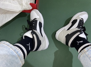 Puma彪马 REBOUND  黑灰 影子灰 高帮复古板鞋 运动休闲鞋 369573