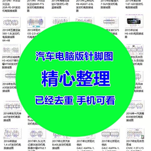 汽车电脑板针脚定义图发动机ecu端子定义全车电路图维修资料手册